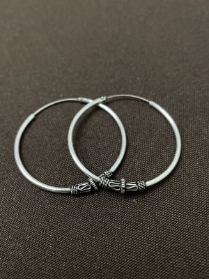 Aros argolla envejecido plata 9251