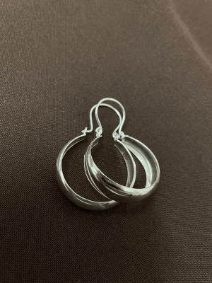Aros bote gruesos de plata 9251
