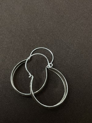 Aros bote grandes de plata 9251