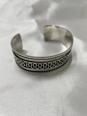 BRAZALETE PLATA ENVEJECIDA 24 mm de ancho b1