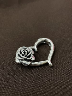 Colgante plata 925 corazón con roza al vacio 1