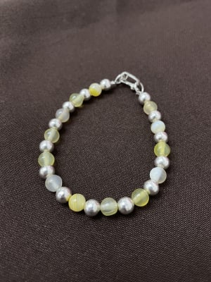 Pulsera piedra 17cm amarillo1