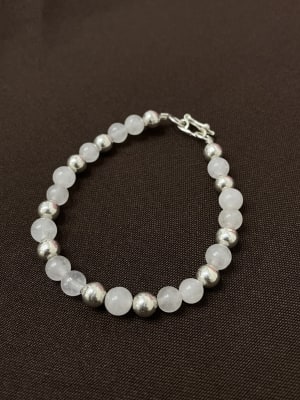 Pulsera piedra 17cm Cuarzo Rosado1