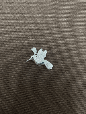 COLGANTE COLIBRÍ MICROCIRCONES LILA plata 9251