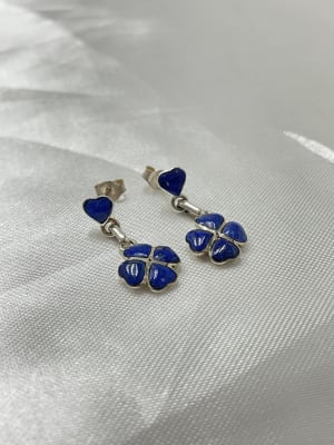 Aro Trebol lapislazuli 2