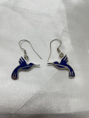 Aro colgante de colibri en lapislazuli2