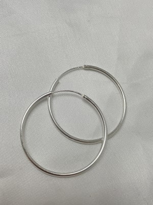 Aros argolla de 40 mm de plata 925 1