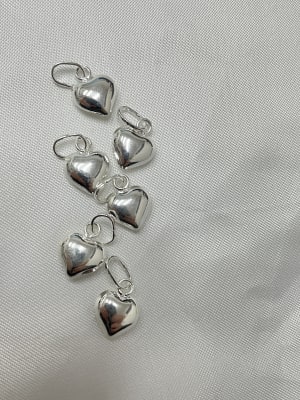 Colgante corazon inflado plata 925 p1