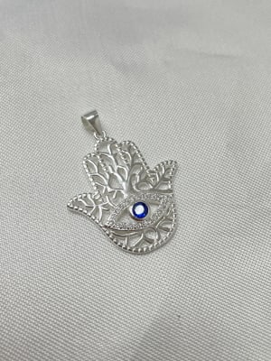 Colgante mano de fátima con circones 1