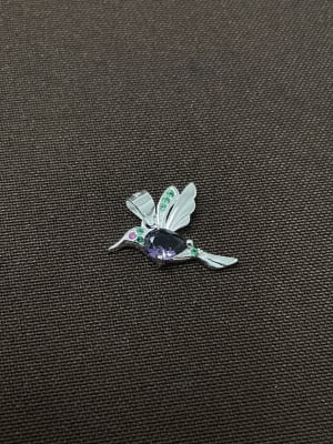 Colgante colibrí 3 colores con morado grande1