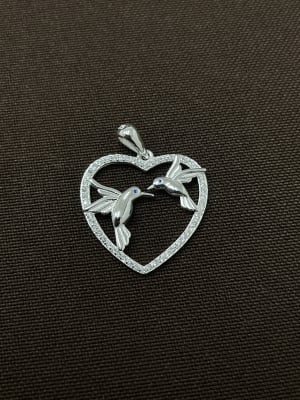 COLGANTE CORAZON/COLIBRÍ doble1