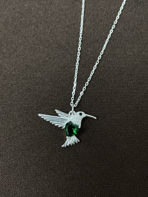 COLLAR COLIBRÍ  Verde Plata 9251