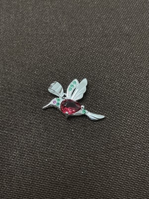 COLGANTE COLIBRÍ MEDIANO Circón Grande Rojo1