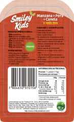 18 Compotas Orgánicas Manzana Pera Canela | Smiley Kids 18 Compotas Orgánicas Manzana Pera Canela | Smiley Kids
