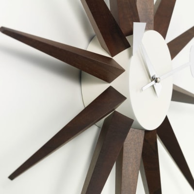Reloj Sunburst Walnut