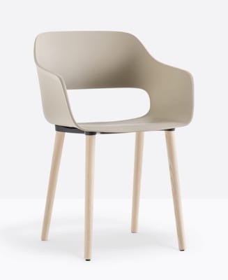 Silla Babila con brazos / patas de madera