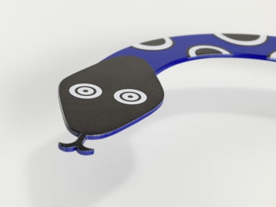 Metal Wall Relief Magic Snake