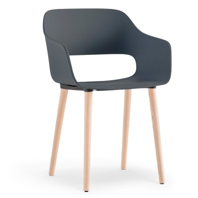 Silla Babila con brazos / patas de madera