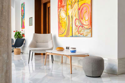 Mesa Bow Lounge Rectangular Lacada Blanca