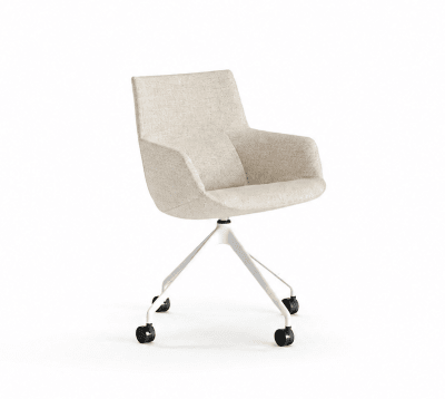 Silla Bow Giratoria piramidal con brazos Beige