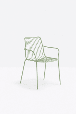 Nolita Silla con brazos, Respaldo alto Verde Claro