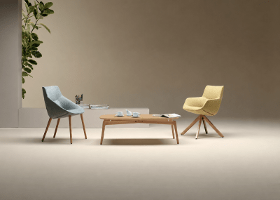 Mesa Bow Lounge Rectangular Roble