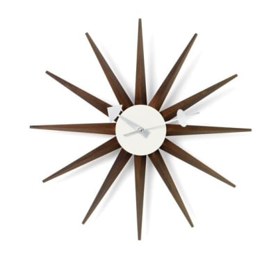 Reloj Sunburst Walnut