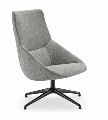 Bow Lounge Sillon Giratorio Respaldo alto
