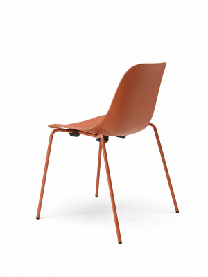 Abril Silla 4 patas sin brazos Terracota