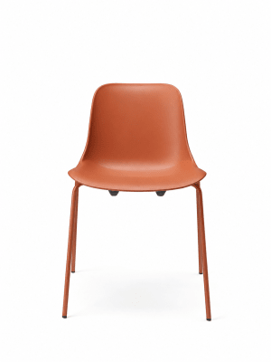 Abril Silla 4 patas sin brazos Terracota