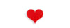 Metal Wall Relief Little Heart Red1