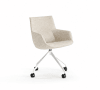 Silla Bow Giratoria piramidal con brazos Beige1