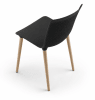 Glove Silla 4 patas madera Carcasa Negra1