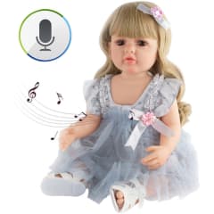 Muñeca Tipo Reborn Interactiva 50 cm Habladora  0