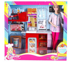 Muñeca Fashion Cocina Espaguetti 25 cm