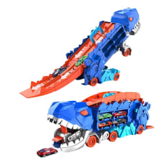 Mega Dino Rex Camión  Devorador Incluye 4 Carritos de Metal