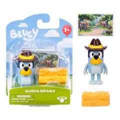 Figura Personaje Bluey con Accesorio- Bluey y Hay Bale