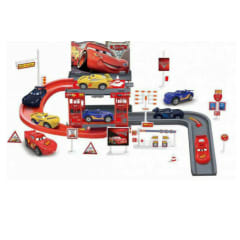 Pista estacion de Garage con 4 carros