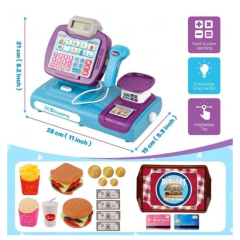 Caja Registradora con Accesorios Comida Rápida