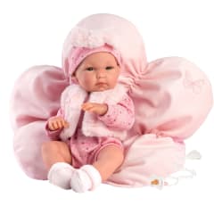Muñeca Llorens Bimba 35 cm con Cojín Flor