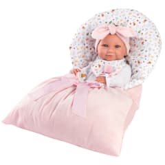 Muñeca Llorens Tina 40 cm con Saquito Rosa 