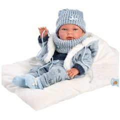Muñeco Llorens Bebé Nico Vestido Azul 1