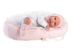 Bebé Mimi Llorona 42 cm con Cunita Rosa