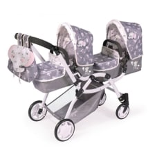 Coche Para Muñecas Gemelar Colección Sky