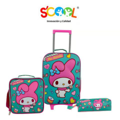 Set Mochila My Melody Grande + Lonchera + Cartuchera