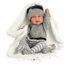 Bebé Tino 43 cm con cojín estrella