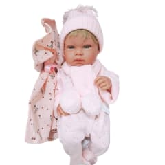 Muñeca Llorens Tina 43cm Toquilla Bambi Rosa