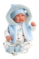 Bebé Tino 43 cm con Enterizo Azul