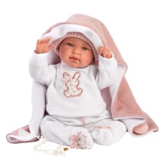 Tina Llorona Recién Nacida 44 cm con Cojín y Cambiador