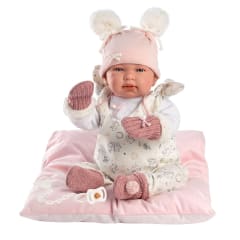 Muñeca Llorens Bebé Tina Llorona 44 Cm Cojin